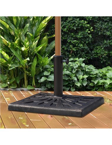 Outsunny 15kg Parasol Base Square Umbrella Stand Base, Bronze 01-0899