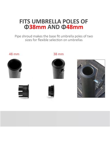 Outsunny 15kg Parasol Base Durable Patterned Colophony Garden Patio Square Umbrella Stand Base Stand Bronze 01-0899
