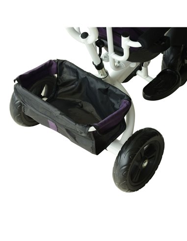 HOMCOM Baby Tricycle W/Handle-White/Purple