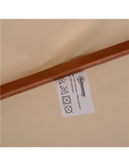 Outsunny Outdoor Umbrella Beige 840-025 - pic 47784 | FastDaddyshop