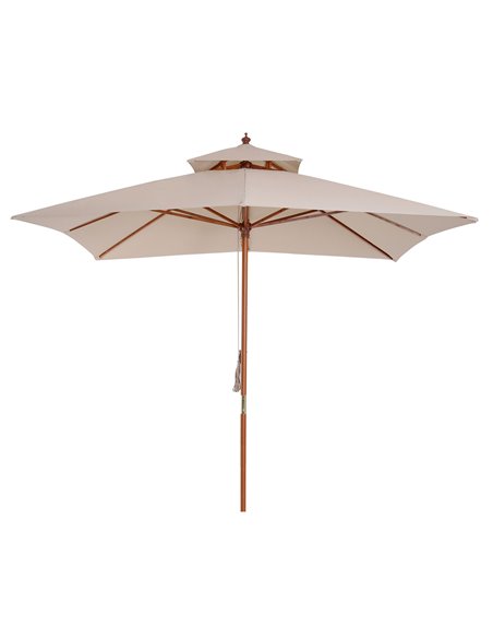 Outsunny Beige Parasol Umbrella 3x3M with Double Tier, Beige 840-026 - pic 47785 | FastDaddyshop