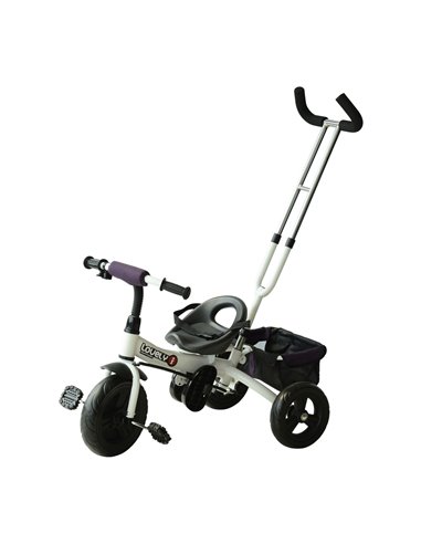 HOMCOM Baby Tricycle W/Handle-White/Purple