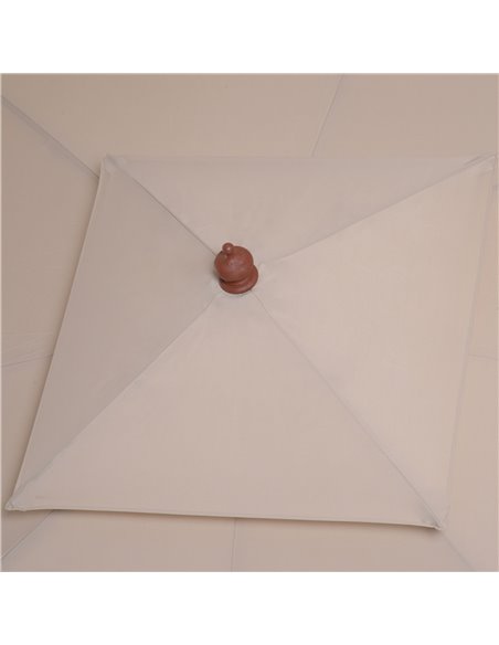 Outsunny Beige Parasol Patio 3x3M Double Tier Garden Sun Umbrella Sunshade Outdoor Wood Wooden Canopy Tier 840-026 - pic 47793 | FastDaddyshop
