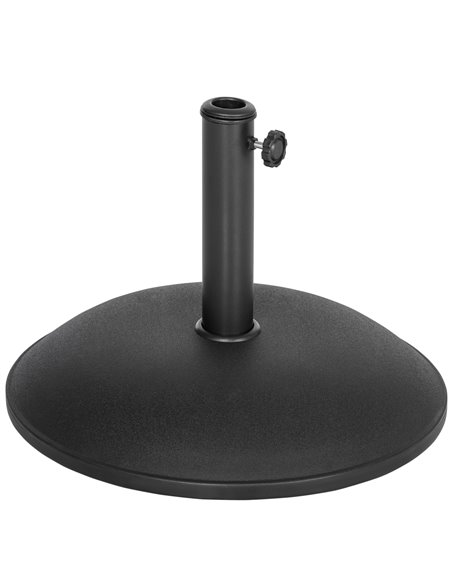 Outsunny 20kg Parasol Base Heavy Duty Cement Umbrella Base Round, Grey-Black 840-040 - pic 47794 | FastDaddyshop