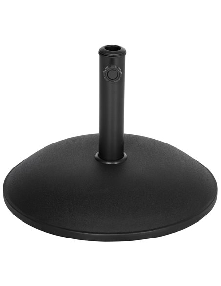 Outsunny 20kg Parasol Base Heavy Duty Cement Umbrella Base Round-Grey/Black 840-040 - pic 47801 | FastDaddyshop