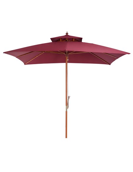 Outsunny 3m Bamboo Umbrella Parasol, Wine Red 840-116 - pic 47803 | FastDaddyshop