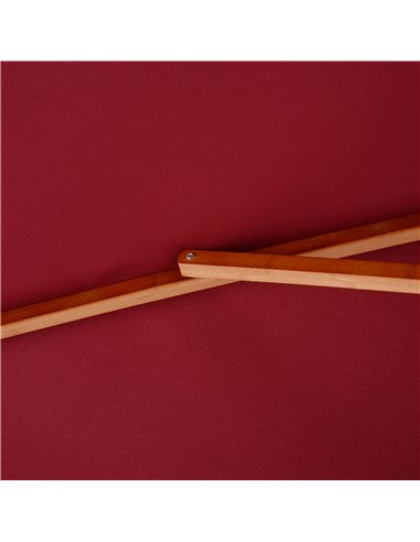 Outsunny 3m Patio Umbrella Bamboo Umbrella Parasol-Wine Red 840-116