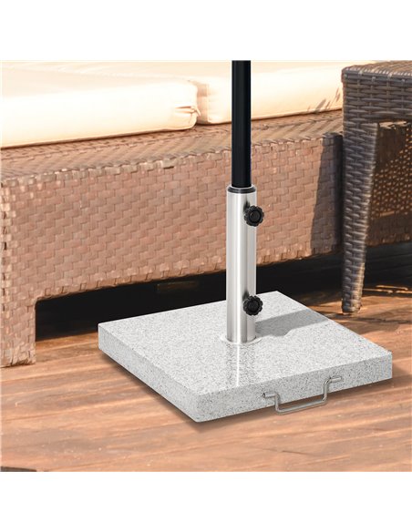 Outsunny 28kg Garden Umbrella Base Durable Parasol Holder Patio Furniture Outdoor Sunshade Marble Stand 840-117 - pic 47813 | FastDaddyshop