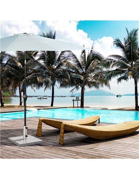 Outsunny 28kg Garden Umbrella Base Durable Parasol Holder Patio Furniture Outdoor Sunshade Marble Stand 840-117 - pic 47819 | FastDaddyshop