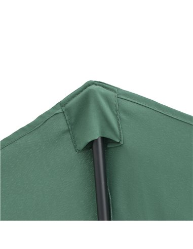 Outsunny 2.7m Balcony Half Parasol 5 Steel Ribs Construction Garden Outdoor Umbrella Green 84D-007GN