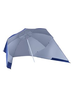 Outsunny 2m Beach Sport Umbrella Parasol, Blue 84D-022
