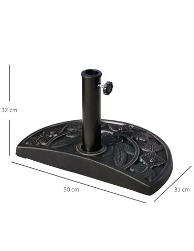 Outsunny Heavy Duty Parasol Umbrella Base, Bronze Colour 84D-006
