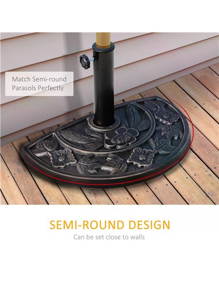 Outsunny Heavy Duty Parasol Umbrella Base, Resin-Bronze Colour   84D-006 - pic 47870 | FastDaddyshop