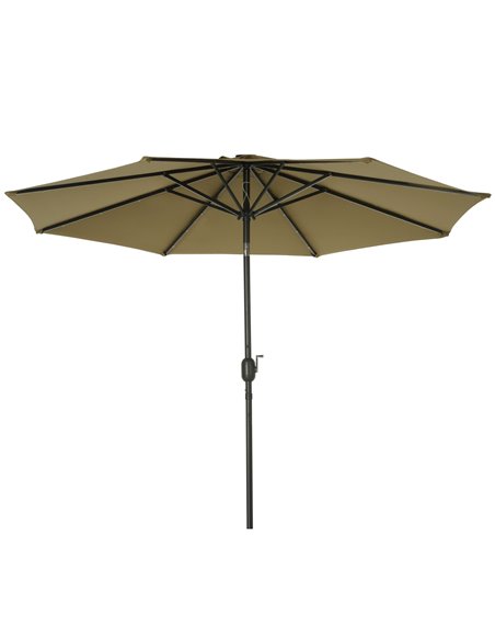 Outsunny 24 LED Solar Powered Parasol Umbrella-Brown  84D-018BN - pic 47882 | FastDaddyshop