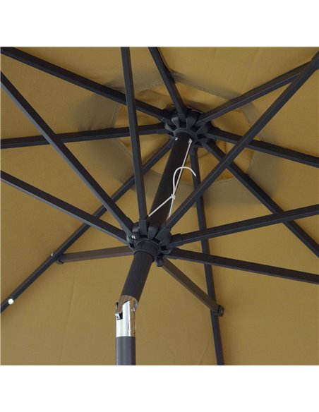Outsunny 24 LED Solar Powered Parasol Umbrella-Brown  84D-018BN - pic 47883 | FastDaddyshop