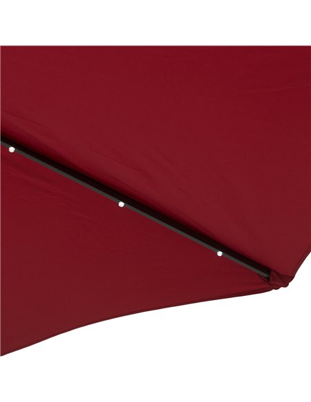 Outsunny 24 LED Solar Powered Parasol Umbrella-Wine Red 84D-018WR - pic 47900 | FastDaddyshop