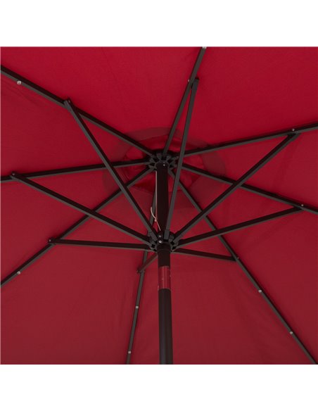 Outsunny 24 LED Solar Powered Parasol Umbrella-Wine Red 84D-018WR - pic 47901 | FastDaddyshop
