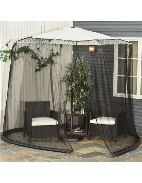 Outsunny 2.3m Umbrella Mosquito Insect Net Zipped Door 84B-063 - pic 47921 | FastDaddyshop