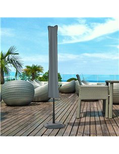 Outsunny Garden Offset Umbrella Parasol Waterproof Cover, Grey 84B-064 2