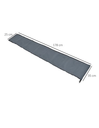 Outsunny Garden Offset Umbrella Parasol Waterproof Cover-Grey 84B-064