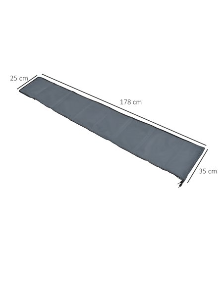 Outsunny Garden Offset Umbrella Parasol Waterproof Cover-Grey 84B-064 - pic 47931 | FastDaddyshop