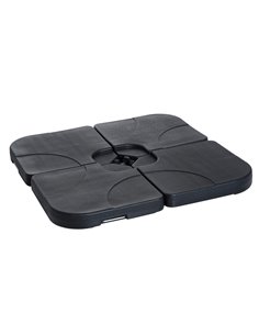 Outsunny 4 pc Parasol Base Heavy Duty Plastic Umbrella Weight Base-Black 84D-021