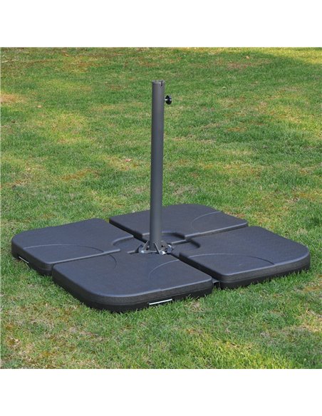 Outsunny 4 pc Parasol Base Heavy Duty Plastic Umbrella Weight Base-Black 84D-021 - pic 47939 | FastDaddyshop