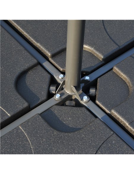 Outsunny 4 pc Parasol Base Heavy Duty Plastic Umbrella Weight Base-Black 84D-021 - pic 47944 | FastDaddyshop