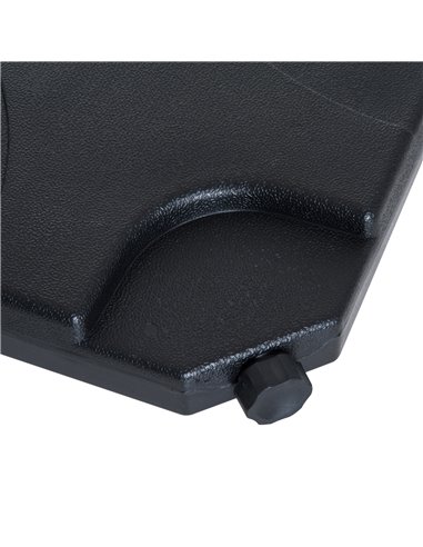 Outsunny 4 pc Parasol Base Heavy Duty Plastic Umbrella Weight Base-Black 84D-021