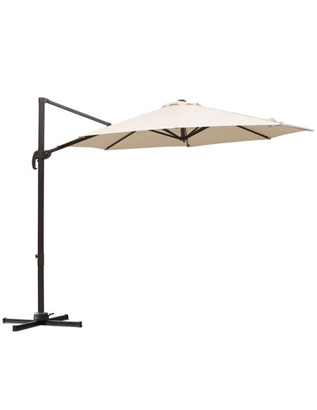 Outsunny 3M Banana Parasol Hanging Cantilever Umbrella, Beige 840-126 - pic 47956 | FastDaddyshop