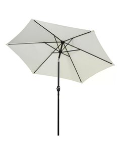 Outsunny 2.7 m Patio Umbrella Tilt Crank, Cream White 84D-032CW