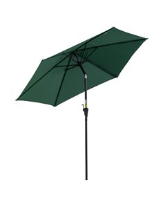 Outsunny 2.7M Outdoor Garden Tilting Parasol Umbrella, Green 84D-032GN