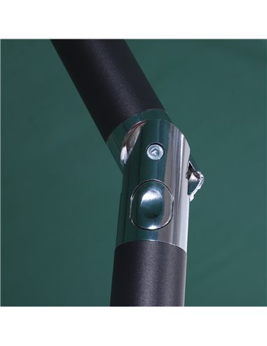 Outsunny 2.7M Tilting Parasol Sun Parasol Outdoor Garden Umbrellas Sun Shade Aluminium Frame with Crank（Green） 84D-032GN