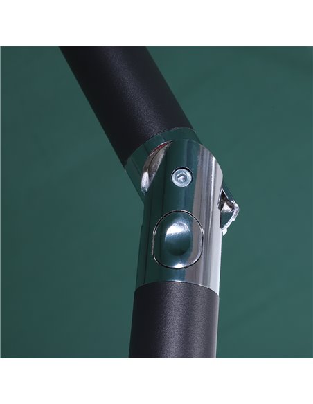 Outsunny 2.7M Tilting Parasol Sun Parasol Outdoor Garden Umbrellas Sun Shade Aluminium Frame with Crank（Green） 84D-032GN - pic 47982 | FastDaddyshop