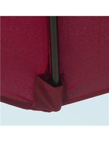Outsunny 2.7M Tilting Parasol Sun Parasol Outdoor Garden Umbrellas Sun Shade Aluminium Frame with Crank（Wine Red） 84D-032WR