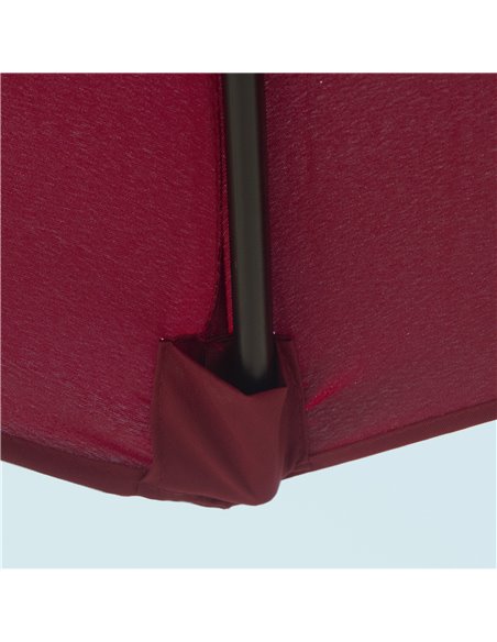 Outsunny 2.7M Tilting Parasol Sun Parasol Outdoor Garden Umbrellas Sun Shade Aluminium Frame with Crank（Wine Red） 84D-032WR - pic 47991 | FastDaddyshop