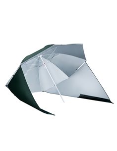 Outsunny All-Weather Beach Umbrella Shelteneer, Green 84D-022GN