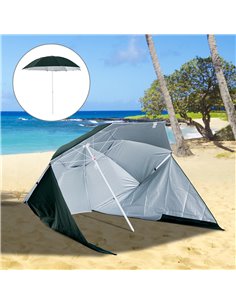 Outsunny All-Weather Beach Umbrella Shelteneer, Green 84D-022GN 2