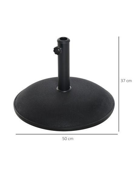 Outsunny 25kgs Dia 50cm Round Umbrella Base, Black 840-047 - pic 48021 | FastDaddyshop