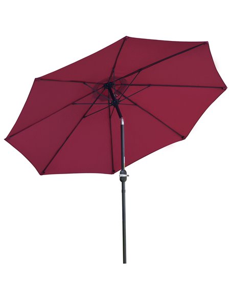 Outsunny Φ2.6M Outdoor Umbrella Parasol, Red 84D-023WR - pic 48046 | FastDaddyshop