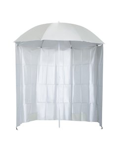 Outsunny 2.2M Fishing Umbrella Parasol with Side, Cream White 84D-038CW