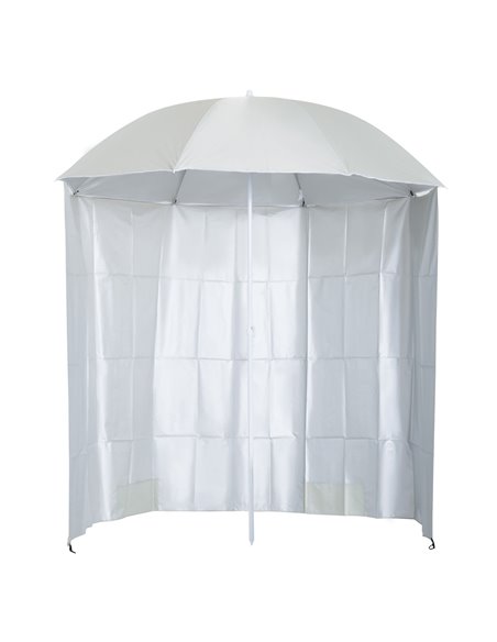 Outsunny 2.2M Fishing Umbrella Parasol with Side, Cream White 84D-038CW - pic 48073 | FastDaddyshop