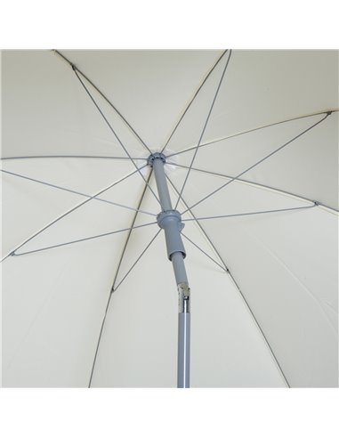 Outsunny 2.2M Tilt Beach Umbrella Parasol-Cream White  84D-039CW