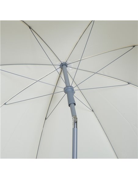 Outsunny 2.2M Tilt Beach Umbrella Parasol-Cream White  84D-039CW - pic 48089 | FastDaddyshop