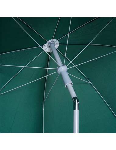 Outsunny Beach Umbrella Parasol,φ2.2m, Steel-Dark Green 84D-039GN