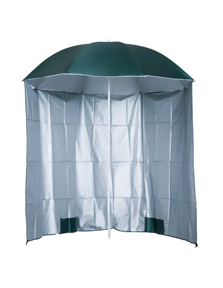 Outsunny 2.2M Fishing Umbrella Parasol With Side, Dark Green 84D-038GN - pic 48100 | FastDaddyshop
