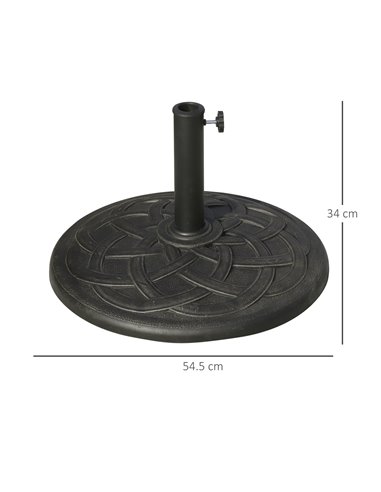 Outsunny Parasol Base Umbrella Base for Φ38mm and Φ48mm Poles, Resin-Bronze 01-0413