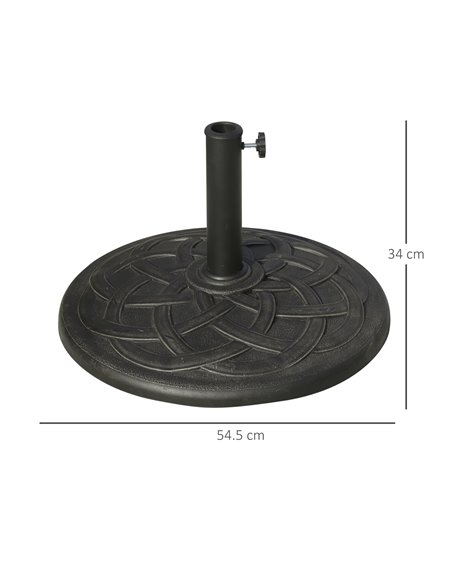 Outsunny Parasol Base Umbrella Base for Φ38mm and Φ48mm Poles, Resin-Bronze 01-0413 - pic 48120 | FastDaddyshop