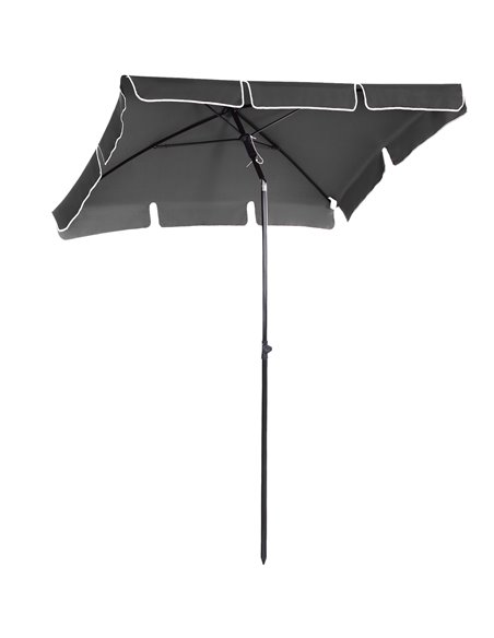 Outsunny 2M x 1.25M Rectangular Parasol Umbrella, Grey 84D-016GY - pic 48136 | FastDaddyshop