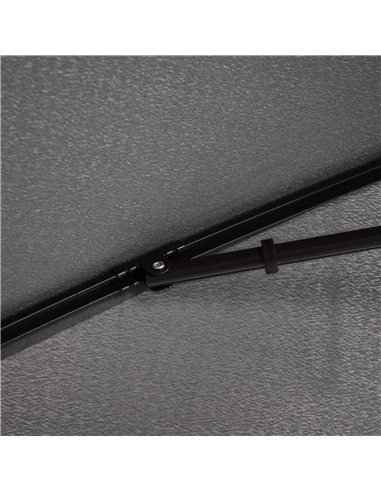 Outsunny Aluminium Sun Umbrella Parasol Patio Garden Rectangular Tilt 2M x 1.25M 84D-016GY